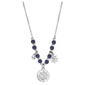 Brosway Italia Silver and Blue Beaded Necklace with Star Charm